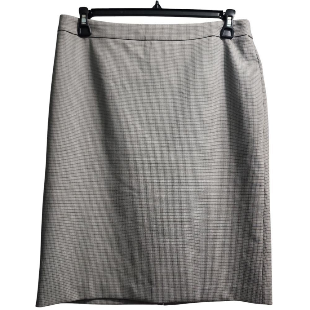 White House Black Market Plaid Pencil Skirt‎ Professional Chic Size 12